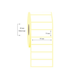 85mm x 35mm Tekli Lamine Termal Etiket - 