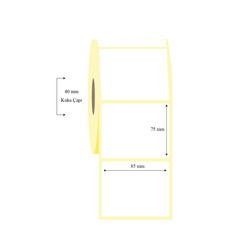 85mm x 75mm Tekli Lamine Termal Etiket - 