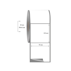 90mm x 100mm Tekli Fasson Fastyre Etiket - 