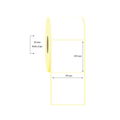 90mm x 100mm Tekli Lamine Termal Etiket - 1