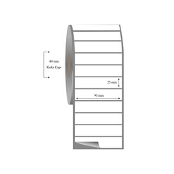 90mm x 25mm Tekli Fasson Fastyre Etiket - 