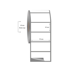 90mm x 40mm Tekli Fasson Fastyre Etiket - 