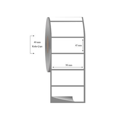 90mm x 45mm Tekli Fasson Fastyre Etiket - 1