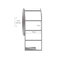 90mm x 50mm Tekli Fasson Fastyre Etiket - 