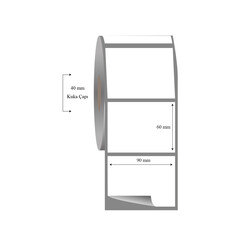 90mm x 60mm Tekli Fasson Fastyre Etiket - 