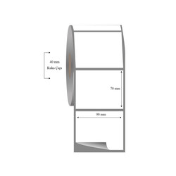 90mm x 70mm Tekli Fasson Fastyre Etiket - 