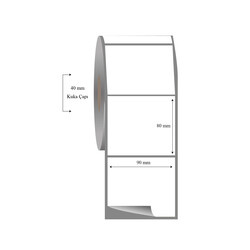 90mm x 80mm Tekli Fasson Fastyre Etiket - 