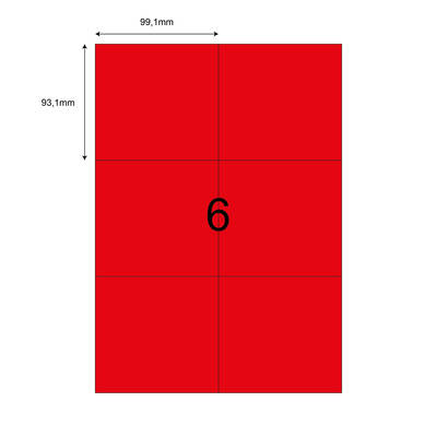 99,1mm x 93,1mm Kırmızı Lazer Etiket - 1