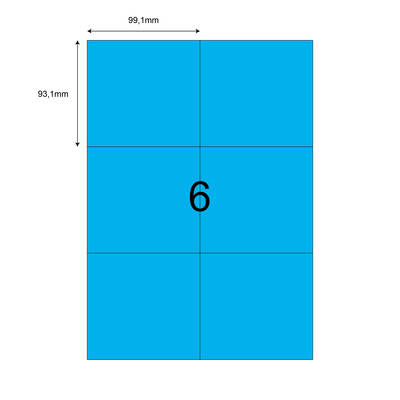 99,1mm x 93,1mm Mavi Lazer Etiket - 1