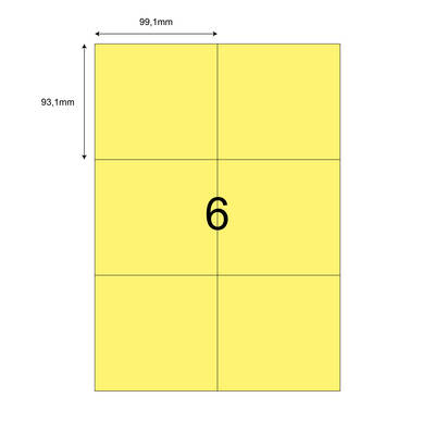 99,1mm x 93,1mm Sarı Lazer Etiket - 1